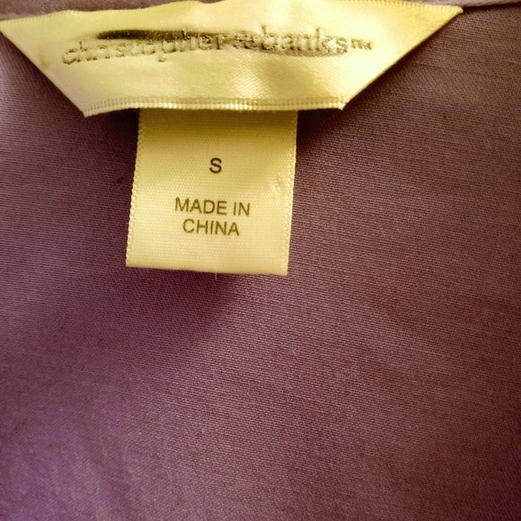 Lavender, collared blouse with metal waist tie and ruched sleeves - Picture 2 of 6